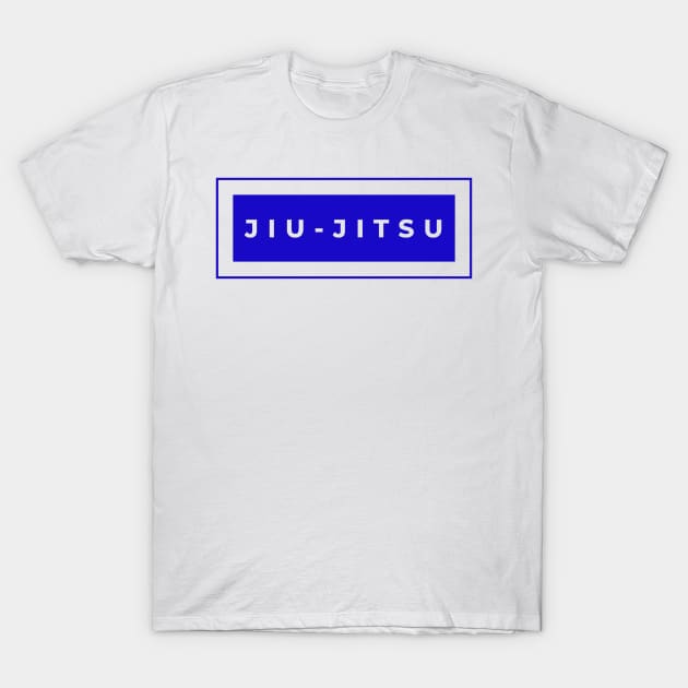 BJJ Jiu Jitsu Minimal Blue T-Shirt by HootVault